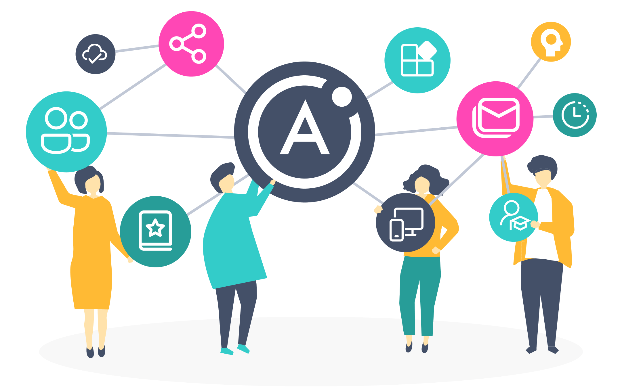 Connecting People and Knowledge illustration